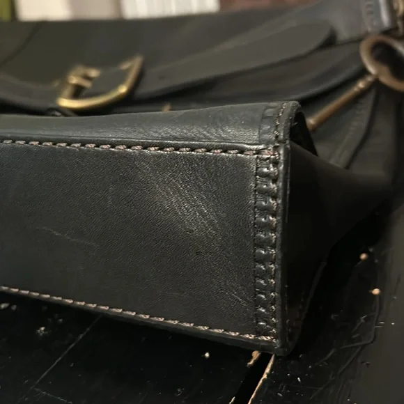 Fossil black leather laptop bag - Picture 10 of 12